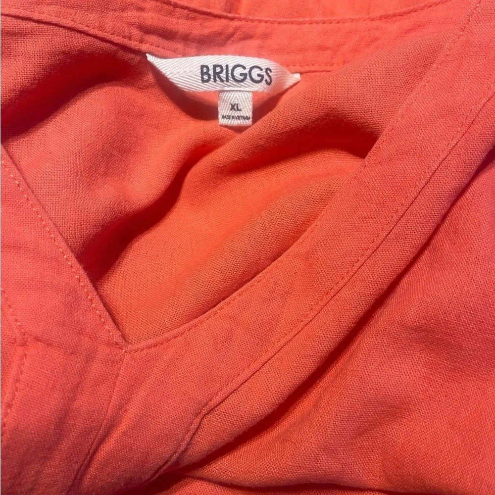 Briggs Orange Midi Dress Size XL – Cottagecore Fall Style with Pockets